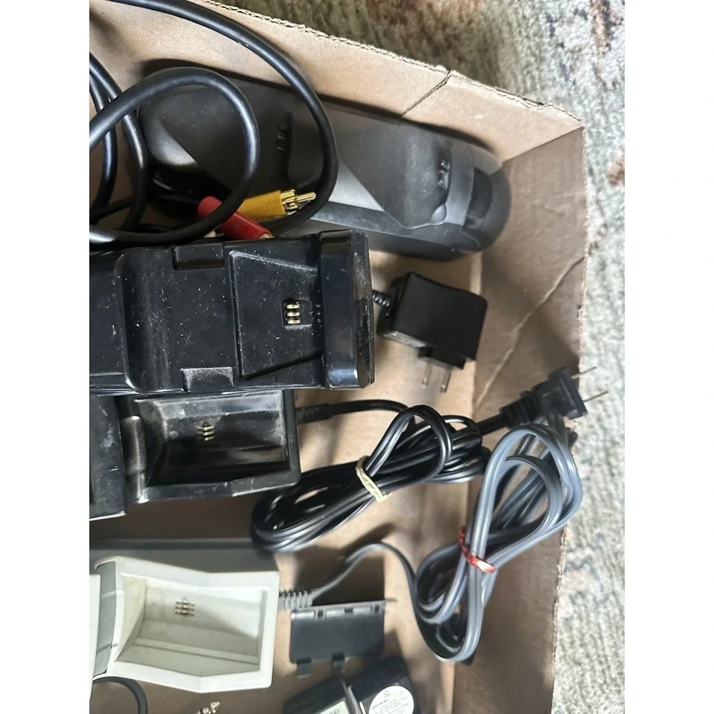 Lot Of Microsoft Xbox Chargers / Batteries / Microphone / AV Cable /Playback Kit